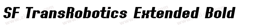SF TransRobotics Extended Bold Italic字体转换